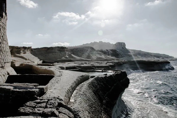 Niesamowite Skały Morzu Śródziemnym Malcie Zdjęcia — Zdjęcie stockowe