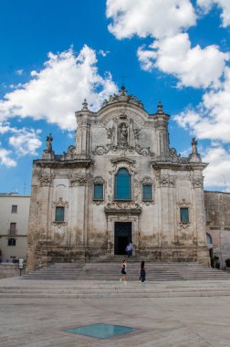 Matera, İtalya, 30 Temmuz 2023. Matera Katedrali.