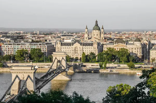 Magnifique Panorama Budapest Depuis Château Buda Photo Réserve — Photo