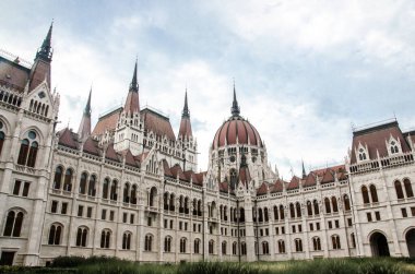 Budapeşte 'deki Macar Parlamentosu yakın plan fotoğrafı