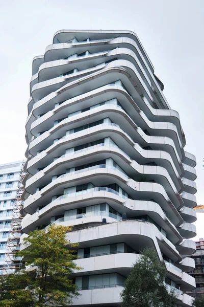ハンブルク ドイツ 2022年9月 マルコポーロタワーユニリーバ本社としてBehnichによって設計されたHafencityの高級住宅 — ストック写真
