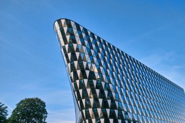Stockholm, İsveç - Eylül 2022: Karolinska Enstitüsü 'nün Wingardh Arkitektkontor tarafından tasarlanan Aula Medica Auditorium binası