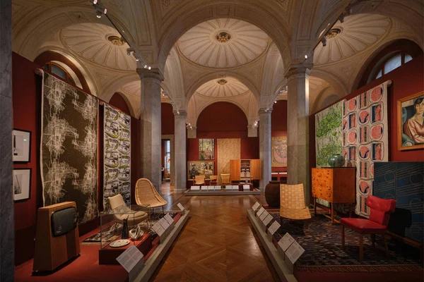 Sztokholm Szwecja Wrzesień 2022 Wnętrze Galerii Wystawienniczej Hali Widokowej Muzeum — Zdjęcie stockowe