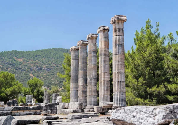 Priene Ske Aydin Turcja Wrzesień 2018 Ruiny Starożytnego Miasta Priene — Zdjęcie stockowe