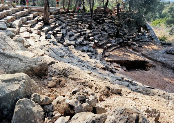 Mugla Marmaris Turkiet Juni 2018 Ruinerna Den Antika Grekiska Teatern — Stockfoto