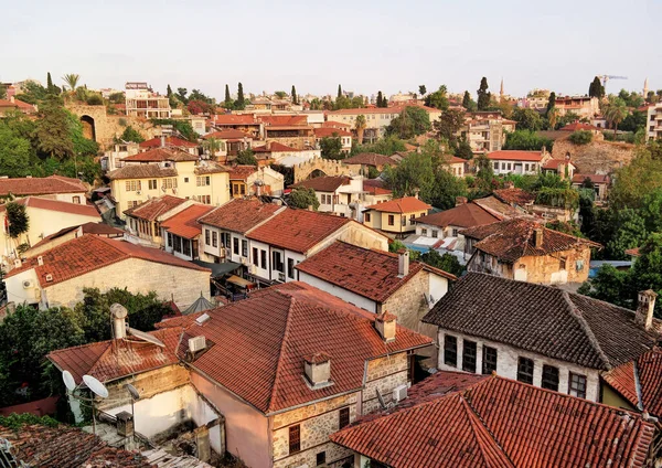 stock image Antalya, Turkey, May 2019: The old center of Antalya, Kaleici traditional houses of Antalya. Cityscape with roof tiles