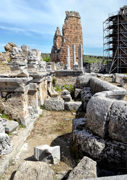 Antalya Turkiet Maj 2014 Hellenistisk Port Perge Ancient City — Stockfoto