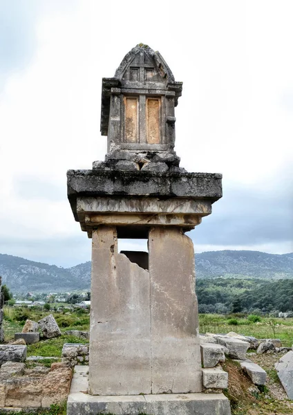 Antalya Turkey May 2014 Xanthos Ancient City Sarcofago Monumentale Rovine — Foto Stock