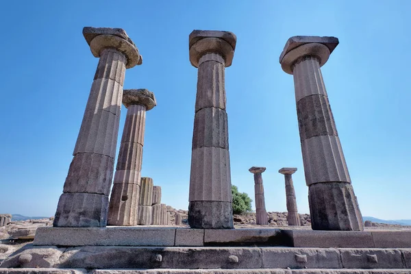 Canakkale Turquia Agosto 2021 Uma Vista Ruínas Templo Atena Assos — Fotografia de Stock