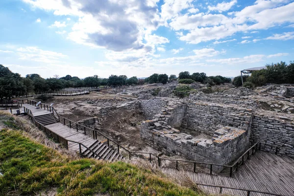 Canakkale Turkiet Maj 2021 Ruinerna Den Antika Staden Troja Unescos — Stockfoto