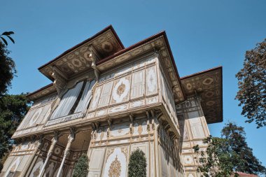 İstanbul, Türkiye - Ekim 12022: Abdülmecid Efendi Pavillion, Geleneksel Osmanlı lüks konağı. Bugün sanat sergileri için kullanılıyor.