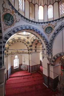Istanbul, Turkey - January, 2023: Interior view of Zeyrek Mosque, or Monastery of the Pantocrator, arches, vaults, windows, details of Pantokrator Byzantine Church