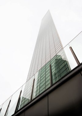 Tokyo, Japan - Sept, 2017: The Dentsu Building or Dentsu Headquarters high rise architecture designed by Jean Nouvel in 1998, Higashin shimbashi, Minato-ku