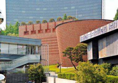 Seul, Güney Kore, Mayıs. 2019 - Mario Botta 'nın deginledigi Leeum Samsung Sanat Müzesi