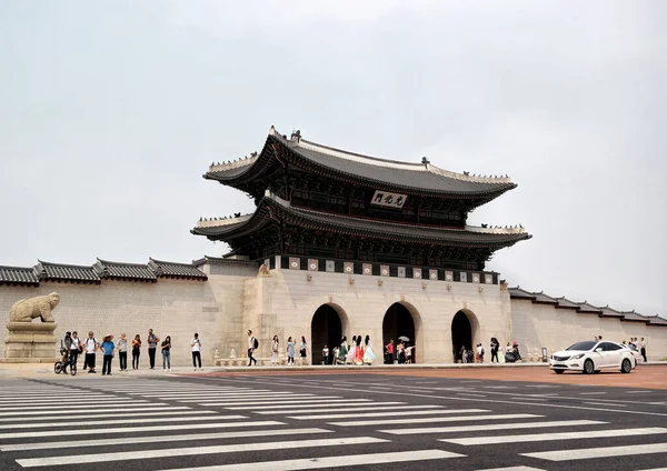 Σεούλ Νότια Κορέα Μάιος 2019 Πύλη Του Παλατιού Gyeongbokgung Κορεατική — Φωτογραφία Αρχείου
