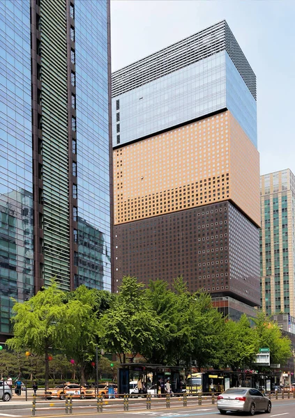 Seoul Zuid Korea Mei 2019 Moderne Kantoorarchitectuur Bestaat Uit Verschillende — Stockfoto