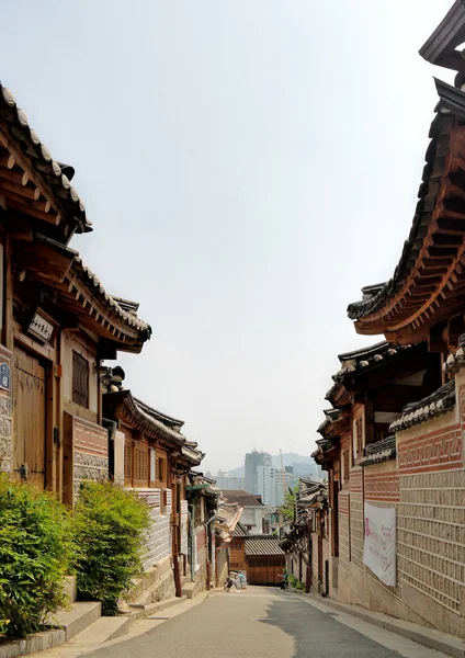 Seul Güney Kore Mayıs 2022 Dar Bir Sokak Geleneksel Kore — Stok fotoğraf