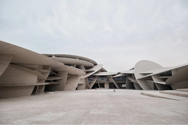 Doha Qatar April 2023 Qatars Nationalmuseum Ritat Arkitekt Jean Nouvel — Stockfoto