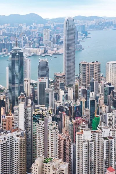 香港特区 2023年4月 位于维多利亚山卢加道的城市景观天际线 香港的地磁高层建筑及安置 — 图库照片