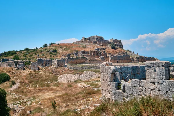 Antalya Turcja Lipca 2023 Widok Starożytnego Miasta Tlos — Zdjęcie stockowe
