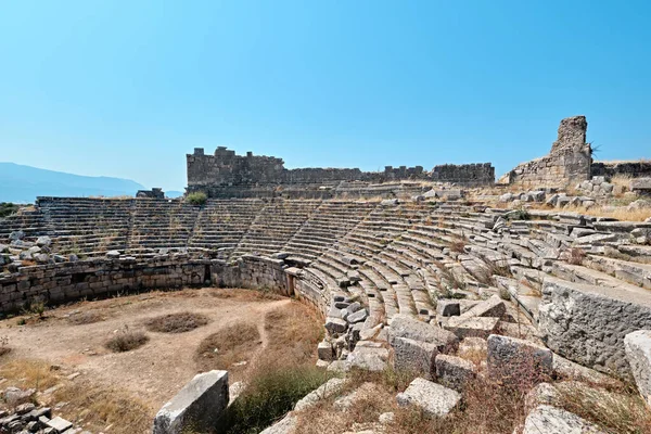 Antalya Turcja Lipca 2023 Teatr Grecki Starożytnym Mieście Xanthos — Zdjęcie stockowe