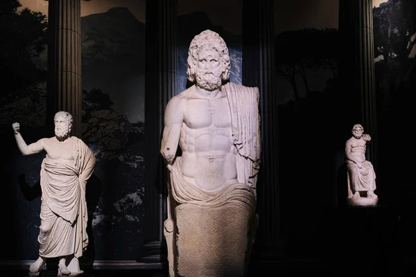 Istanbul Turchia Settembre 2023 Grande Statua Marmorea Zeus Nei Musei — Foto Stock