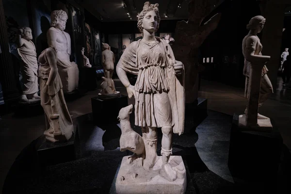 Istanbul Turkey September 2023 Marble Statue Artemis Istanbul Archaeological Museums — Stock Photo, Image
