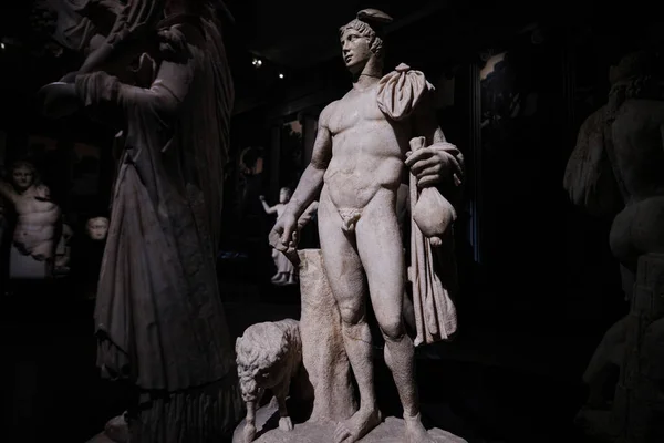 Stambuł Turcja Września 2023 Marmurowa Statua Hermesa Stambule Muzea Archeologiczne — Zdjęcie stockowe
