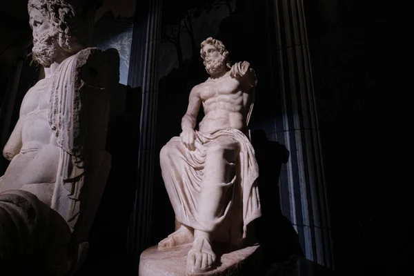 Стамбул Турция Сентября 2023 Года Мраморная Статуя Зевса Стамбульских Археологических — стоковое фото