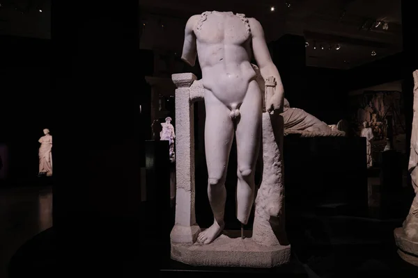 Stambuł Turcja Września 2023 Marmurowa Statua Apolla Stambule Muzea Archeologiczne — Zdjęcie stockowe