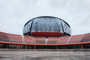 Roma, İtalya - 4 Kasım 2023: Oditoryum Parco della Musica, İtalyan mimar Renzo Piano tarafından tasarlandı