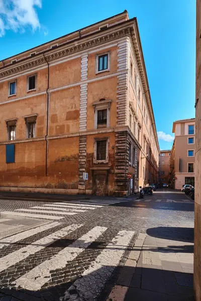 Řím Itálie Říjen 2023 Staré Historické Ulice Typický Římský Architektonický — Stock fotografie