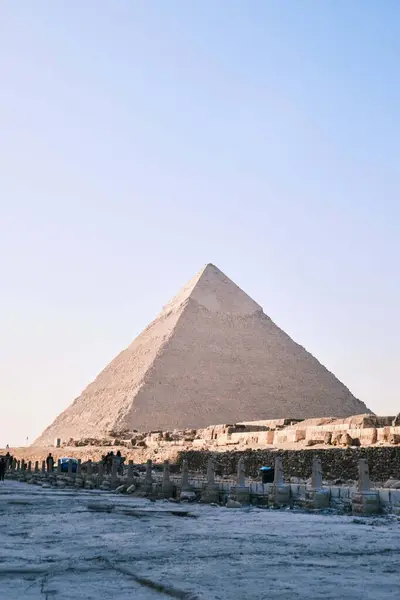 エジプト 12月24 2023 カフリーのピラミッド カフラとして読まれます Khefren ギザ高原 カイロ — ストック写真
