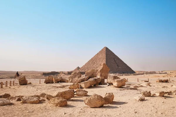 Gizeh Égypte Décembre 2023 Pyramide Menkaure Petite Des Trois Pyramides — Photo