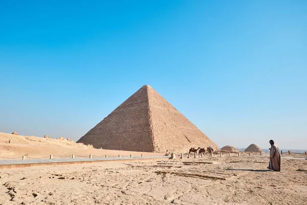 Gizeh Égypte Décembre 2023 Grande Pyramide Khoufou Pyramide Khéops Est — Photo