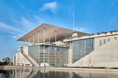 Atina, Yunanistan - 03 Mart 2024: Stavros Niarchos Vakfı Kültür Merkezi 