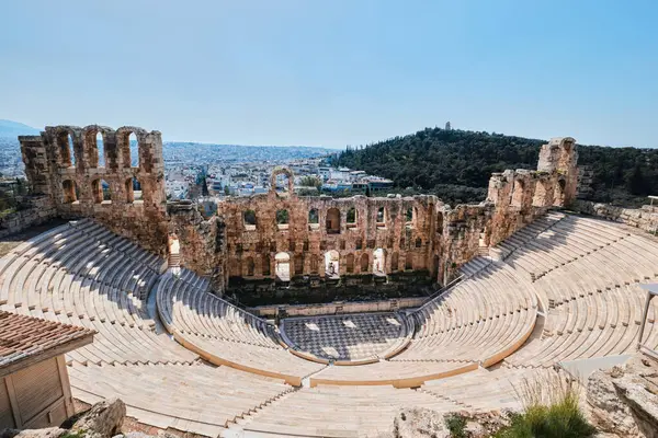 Афины Греция Марта 2024 Года Одеон Герода Аттика Римского Театра Стоковое Фото