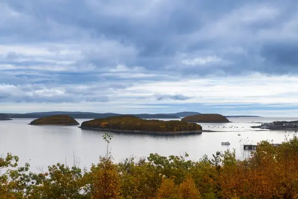 Γραφική Θέα Στη Θάλασσα Και Νησιά Από Εθνικό Πάρκο Acadia Royalty Free Εικόνες Αρχείου