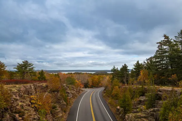 Γραφικός Δρόμος Κατά Μήκος Του Εθνικού Πάρκου Acadia Maine Ηπα Royalty Free Φωτογραφίες Αρχείου