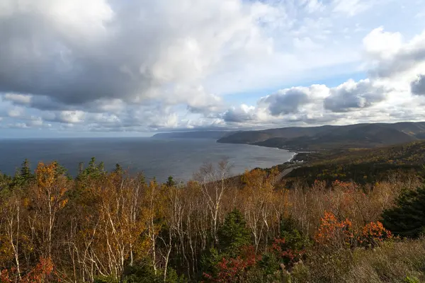 stock image Scenic view Pleasant Bay from the Cabot Trail in Cape Breton Island, Nova Scotia, Canada.