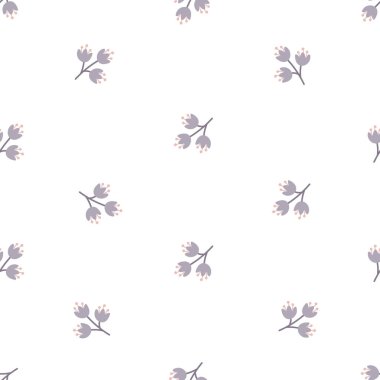 Minimalist el çizimi çiçekler vektörsüz desen, tekstil baskısı, kartlar, kağıt eşyalar, arka plan, duvar kağıdı, kumaş ve tüm yaratıcı projeleriniz için tasarım.