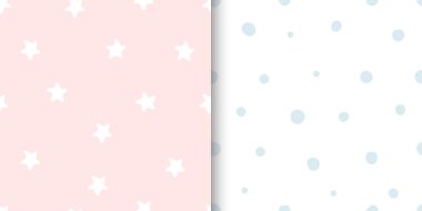 Renkler, soyut sanatlar, kusursuz desenler, noktalar, yıldızlar. Vektör çizimi. Arkaplan, duvar kağıdı, kumaş, tekstil, ambalaj ve tüm yaratıcı projeleriniz için tasarımlar