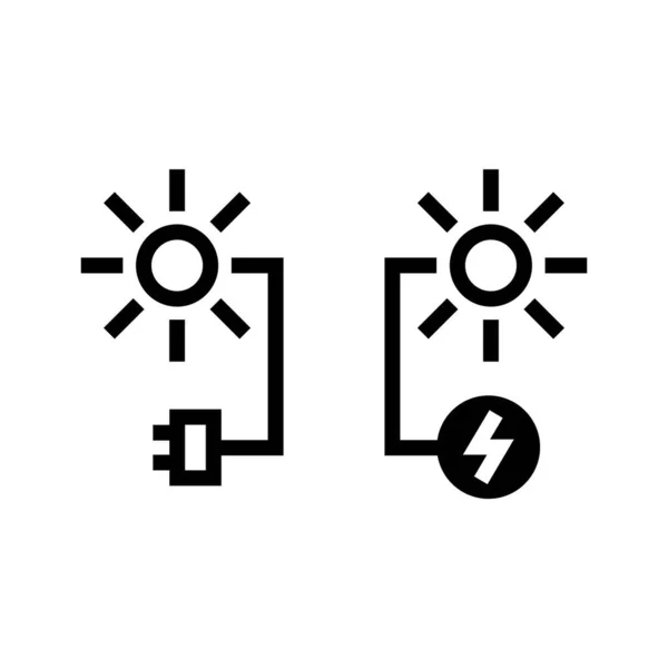 Solar Panel Connected House Icon Vector Isolated Illustration Solar Energy — Image vectorielle