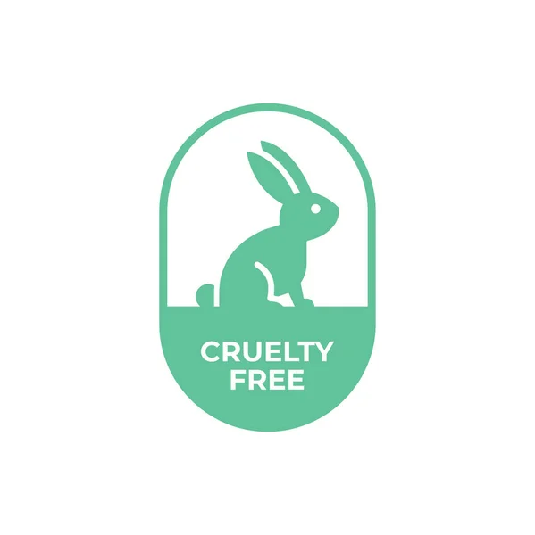 Icône Libre Cruauté Animale Verte Non Testé Sur Des Animaux — Image vectorielle