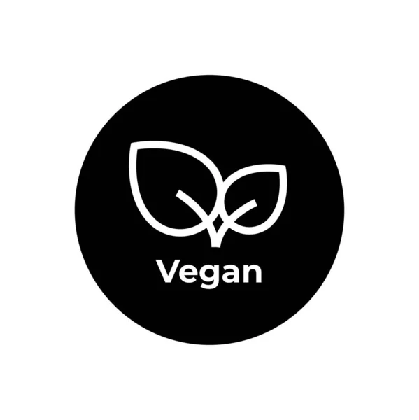 Wegańska Ikona Diety Organiczny Biologiczny Ekologiczny Symbol Zdrowe Świeże Nieagresywne — Wektor stockowy