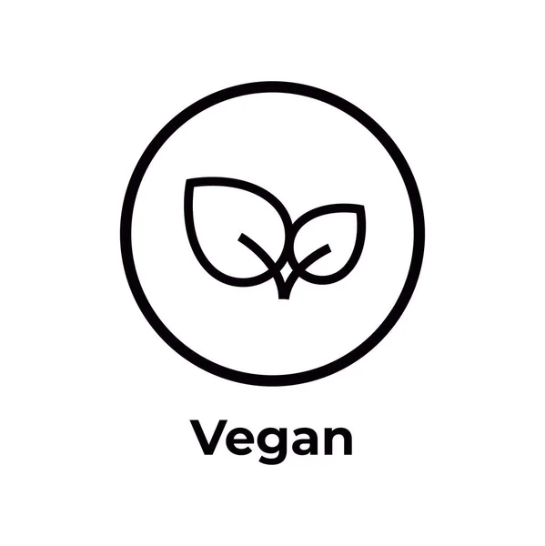 Wegańska Ikona Diety Organiczny Biologiczny Ekologiczny Symbol Zdrowe Świeże Nieagresywne — Wektor stockowy