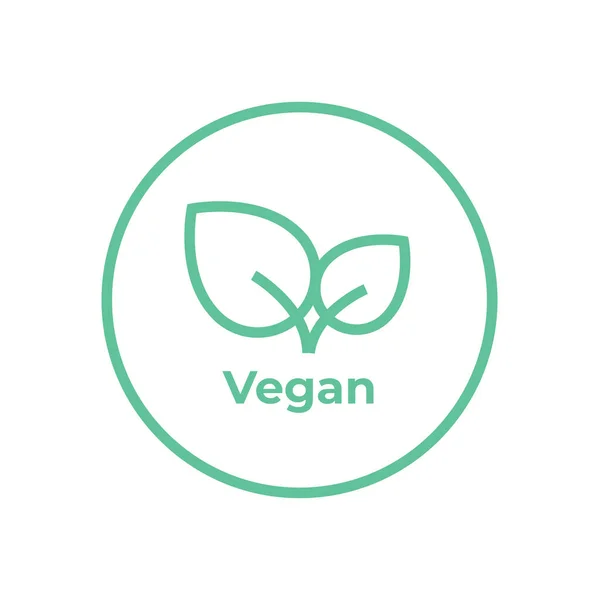 Icône Régime Végétalien Bio Bio Symbole Écologique Aliments Sains Frais — Image vectorielle