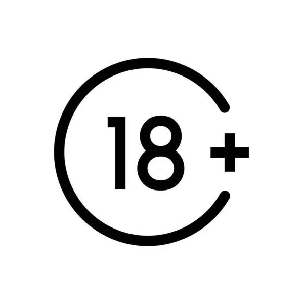 Interdit Sous Symbole Ans Vecteur Icône Signe — Image vectorielle