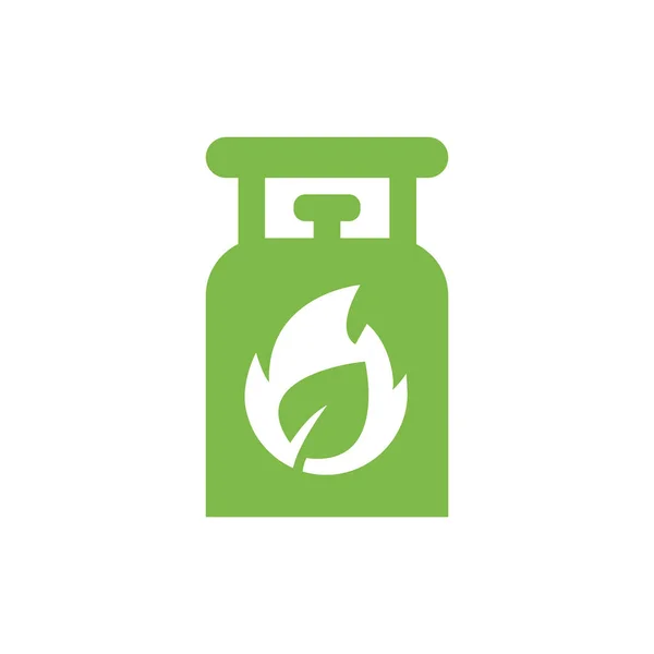 Ikona Ukládání Bioplynu Symbol Ekologické Ekologické Alternativní Energie — Stockový vektor