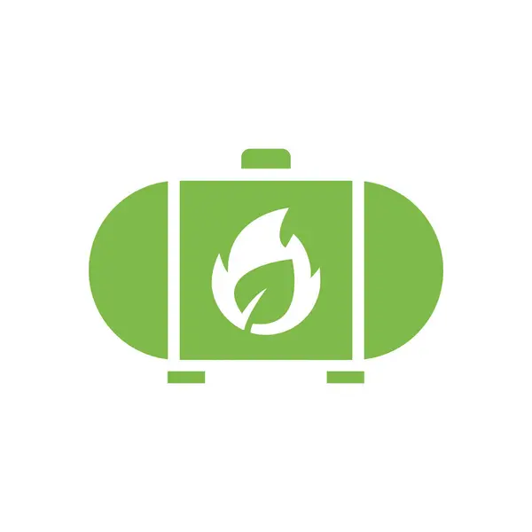 Ikona Ukládání Bioplynu Symbol Ekologické Ekologické Alternativní Energie — Stockový vektor